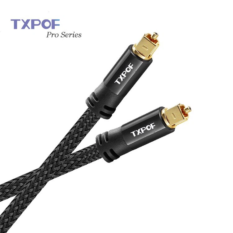 Kabel optyczny Toslink z metalowymi złączami do cyfrowego dźwięku